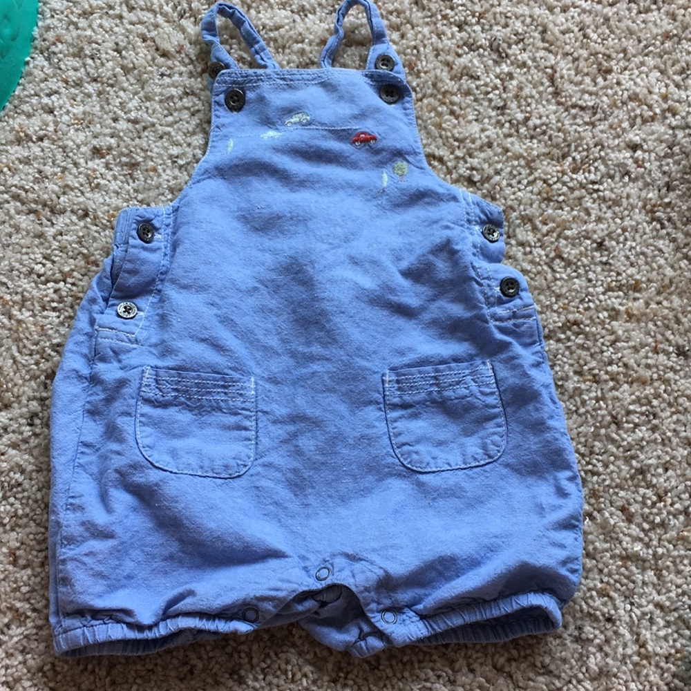 Janie and jack linen overall 6-12M